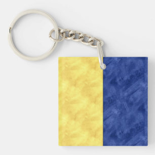 K Kilo Watercolor Nautical Signal Maritime Flag Key Ring