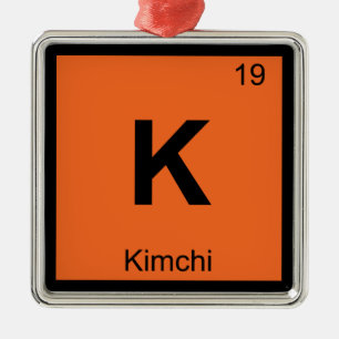 K - Kimchi Chemistry Periodic Table Symbol Metal Tree Decoration
