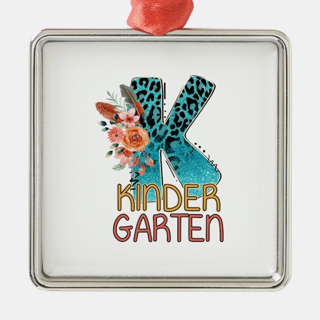 K Kinder Garten Teacher Metal Tree Decoration (Front)