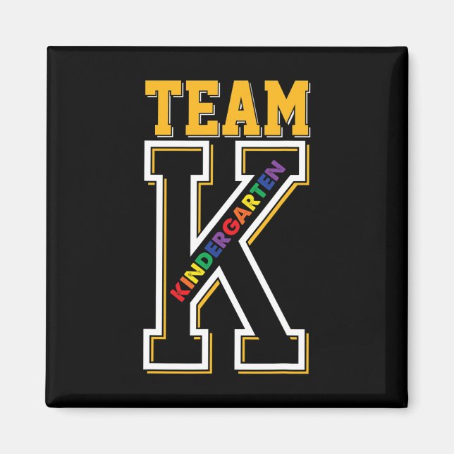 K Kindergarten Teacher Student Back To School Firs Magnet (Front)