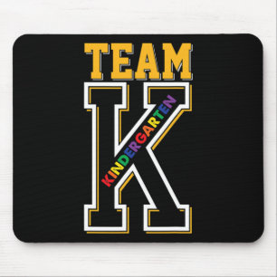 K Kindergarten Teacher Student Back To School Firs Mouse Pad