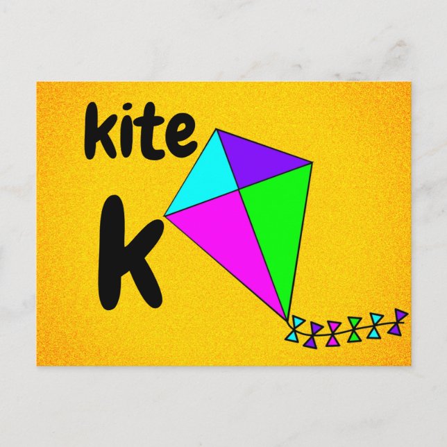 k - kite flash card (Front)