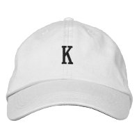 K -Letter Monogram impressive-Hat Stylish Handsome