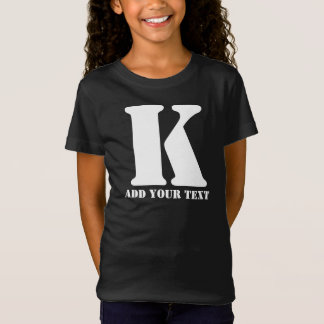 K  Monogram Classic Trendy Custom Kids Template T-Shirt