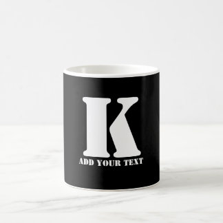 K Monogram Classic Trendy Custom Wedding Templa Coffee Mug