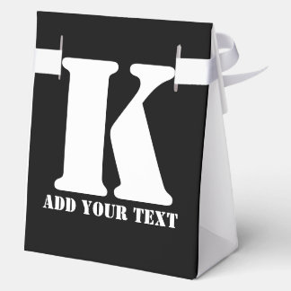K  Monogram Classic Trendy Custom Wedding Templa Favour Box