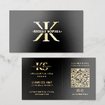 K Monogram Logo Elegant Black Gold