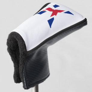 K Monogram overlaid on Union Jack Flag pccn Golf Head Cover