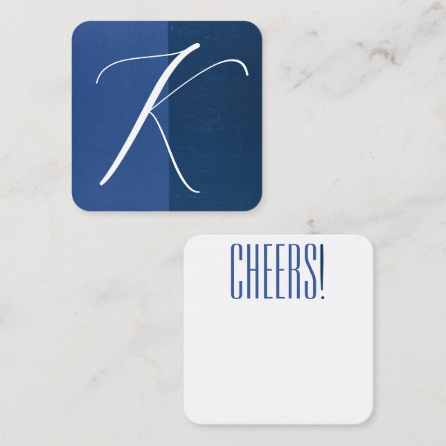 K Monogram Painting Enclosure Card (Front/Back)