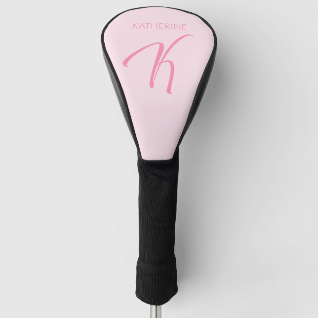 K Monogram Personalised Golf Head Cover (Front)