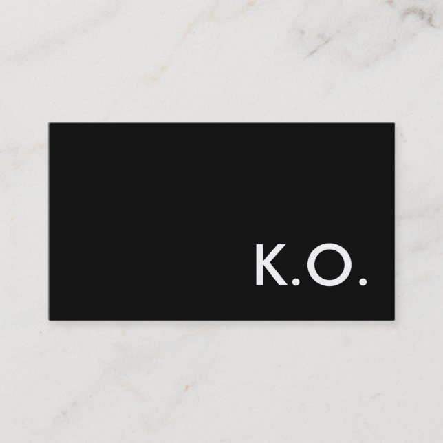 k.o. knockout business card (Front)