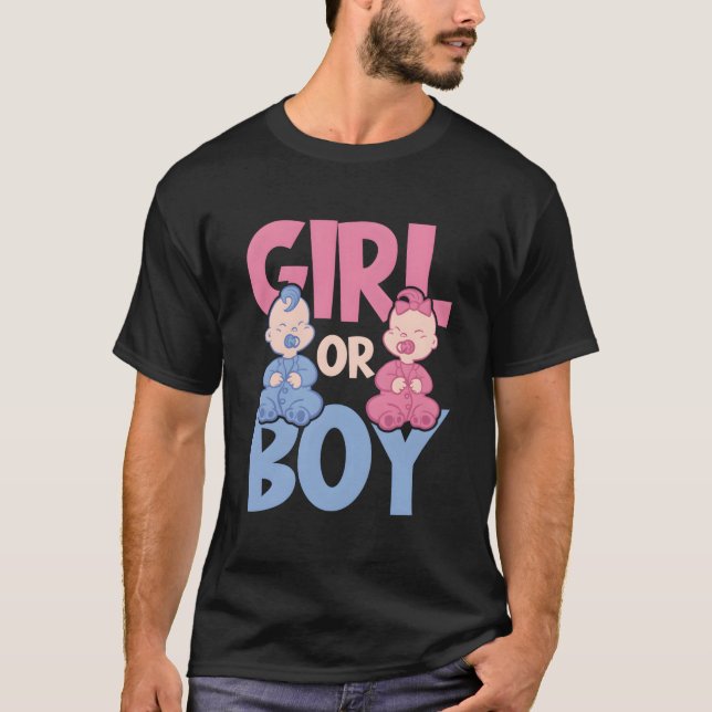 K Or Blue Py Pregnancy Or Gender Reveal T-Shirt (Front)