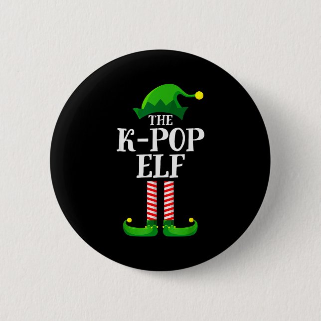 K-p Elf Matching Family Group Christmas Party Pyja 6 Cm Round Badge (Front)