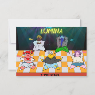 K-Pop Birthday Invitation Postcard