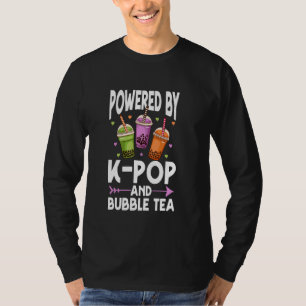 K-Pop & Bubble Tea Heart K-Drama Korean Pop Music T-Shirt