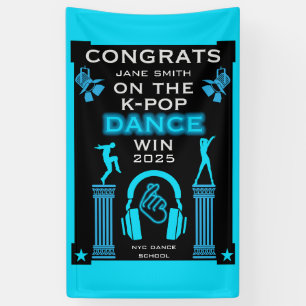 K-Pop Dance Competition Winner Congratulations Banner