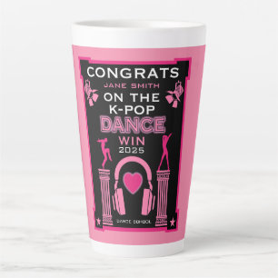 K-Pop Dance Competition Winner Congratulations Latte Mug