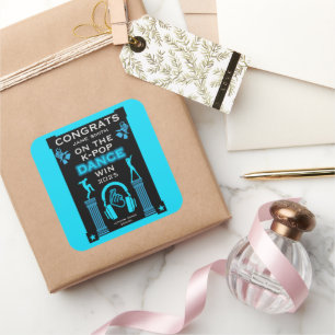 K-Pop Dance Competition Winner Congratulations Square Sticker