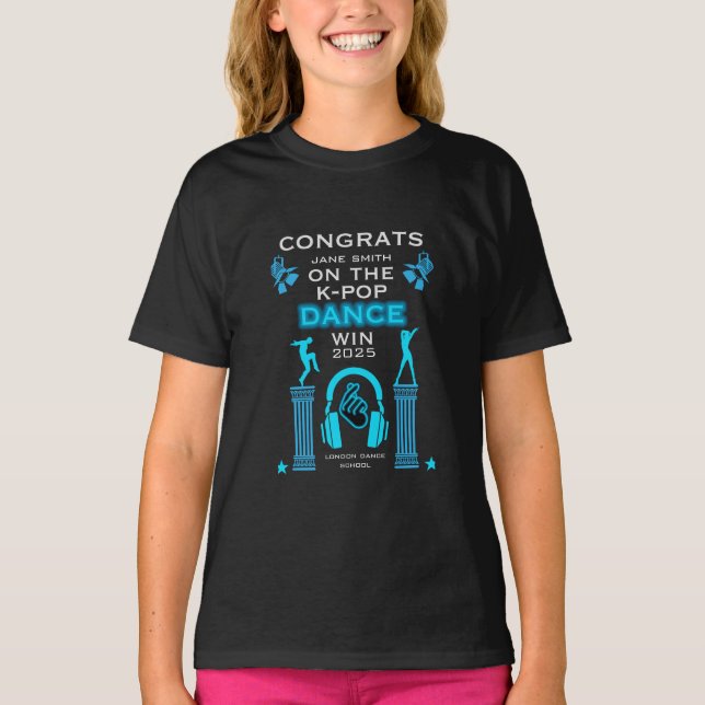 K-Pop Dance Competition Winner Congratulations T-Shirt (Front)