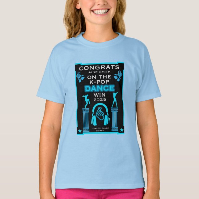 K-Pop Dance Competition Winner Congratulations T-Shirt (Front)