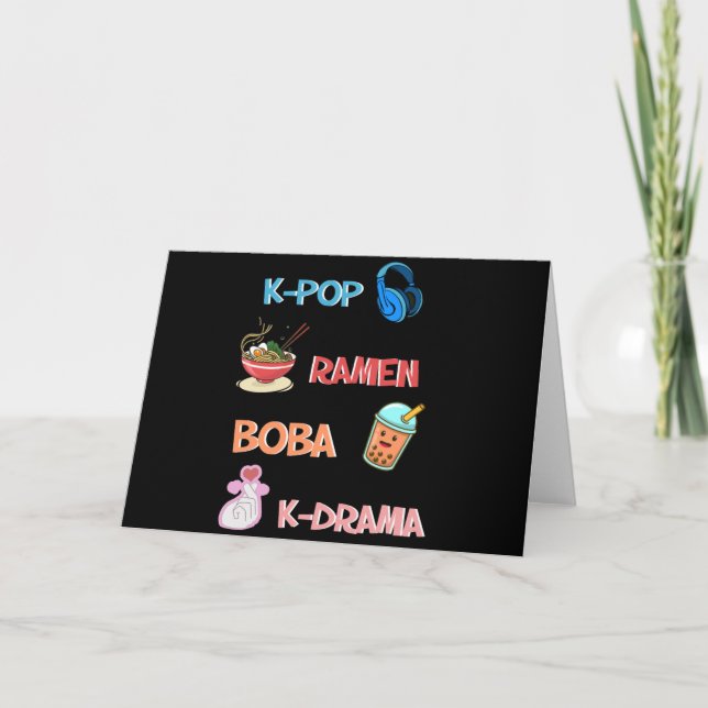 K-Pop Fashion for Fans of korean K-Drama & K-Pop Card (Front)
