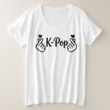 K-Pop Finger Heart Minimalist Graphic Tee