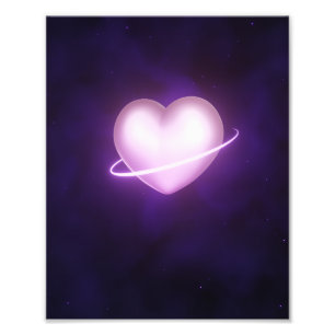 K-Pop Galaxy Heart Photo Print