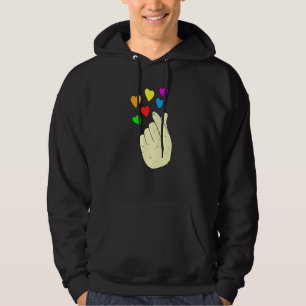 K-Pop Gay Pride Month Lgbtq Rainbow Hearts Lgbt Eq Hoodie