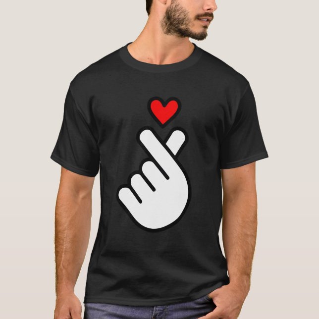 K-Pop Heart K Pop Musik Korea Kpop Symbol Finger H T-Shirt (Front)