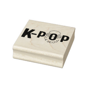 K-Pop Heart & SEOUL Rubber Stamp