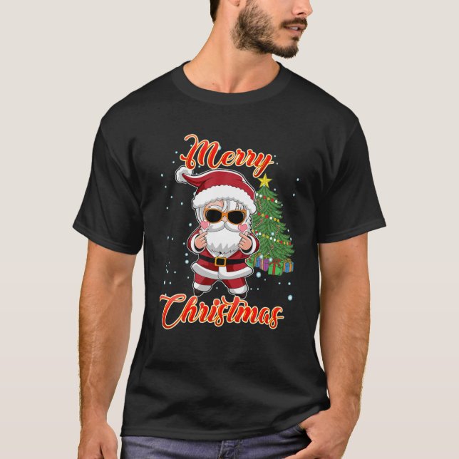 K-Pop Idol Santa Claus Cute Santa K Pop Christmas T-Shirt (Front)