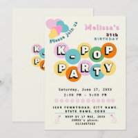 K-pop korean pop music theme birthday party