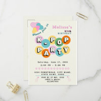 K-pop korean pop music theme birthday party