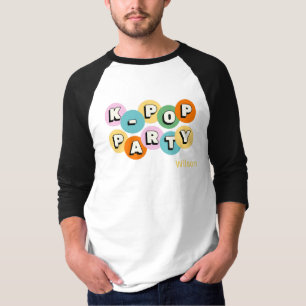 K-pop korean pop party theme custom name T-Shirt