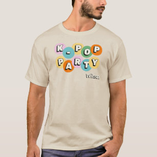 K-pop korean pop party theme custom name T-Shirt