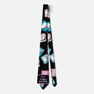 K-pop love korean music fan black pink blue tie