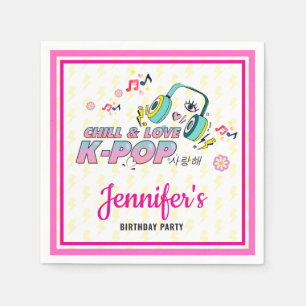 K-Pop Music Star Korean Pop Theme Birthday Party Napkin