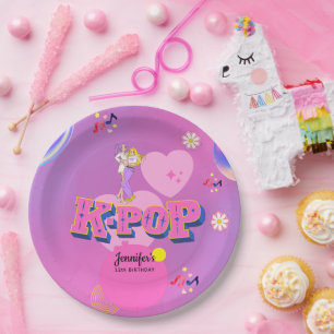 K-Pop Music Star  Korean Pop Theme Birthday Party Paper Plate