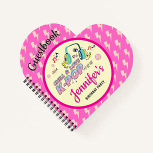 K-Pop Music Star Korean Theme Birthday Guestbook   Notebook
