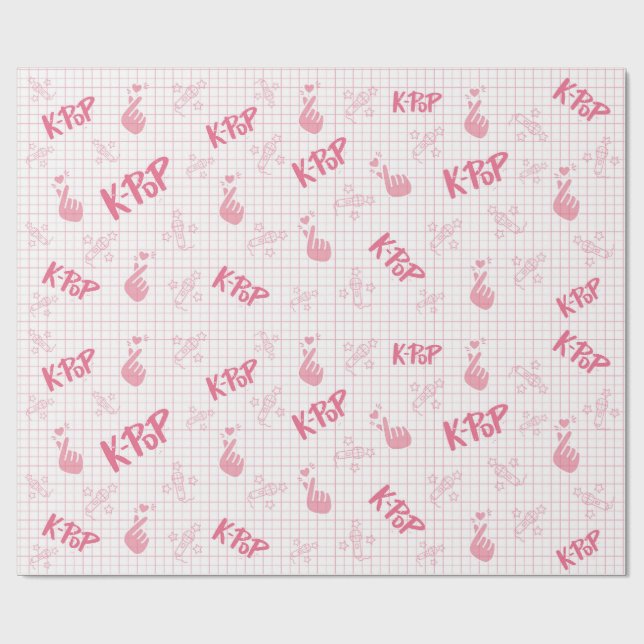 K-pop Pink Gift Wrap (Flat)
