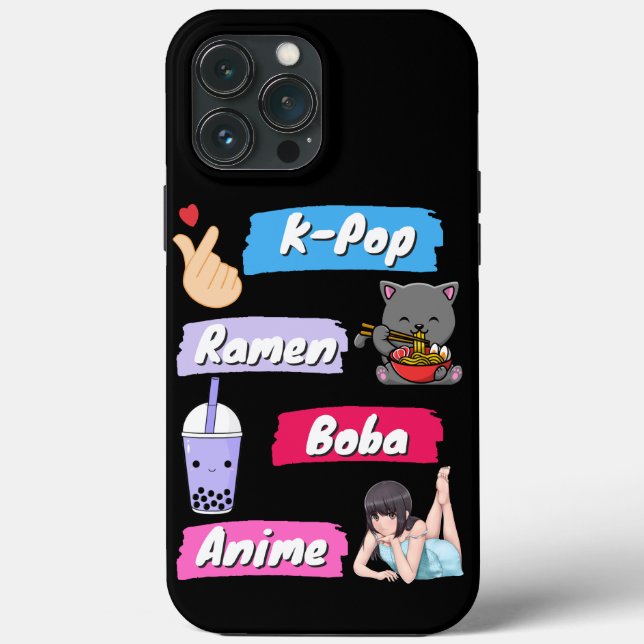 K-Pop, Ramen, Boba and Anime Pop Culture Fan   Case-Mate iPhone Case (Back)