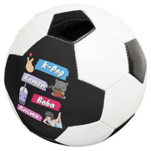 K-Pop, Ramen, Boba and Anime Pop Culture Fan   Soccer Ball
