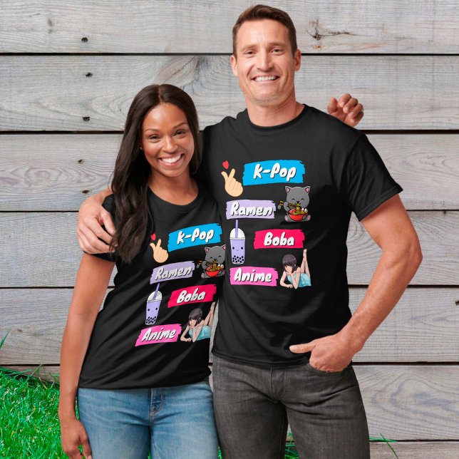 K-Pop, Ramen, Boba and Anime Pop Culture Fan   T-Shirt (Creator Uploaded)