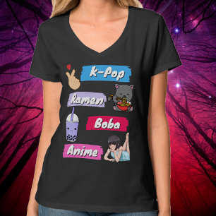 K-Pop, Ramen, Boba and Anime Pop Culture Fan   T-Shirt