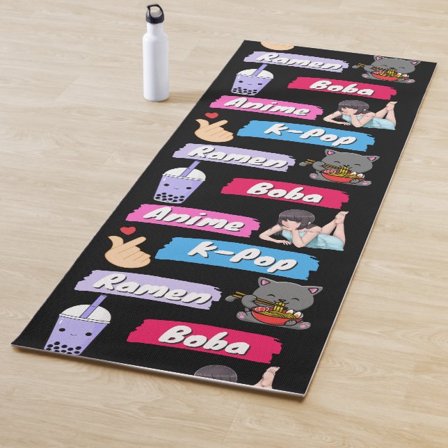 K-Pop, Ramen, Boba and Anime Pop Culture Fan   Yoga Mat (In Situ)