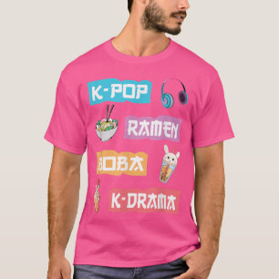 K-Pop Ramen Boba K-Drama - Cute Anime Ramen  T-Shirt