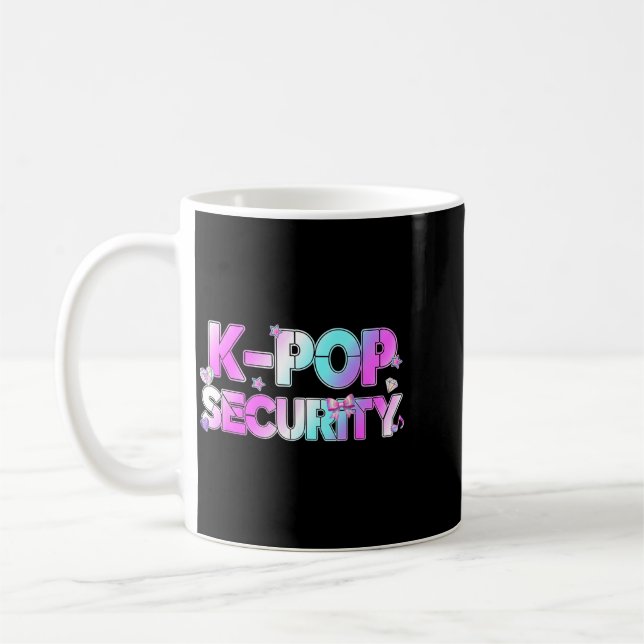 K-Pop Security Mum Dad Kids Funny Birthday Theme Coffee Mug (Left)