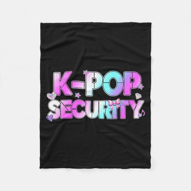 K-Pop Security Mum Dad Kids Funny Birthday Theme Fleece Blanket (Front)