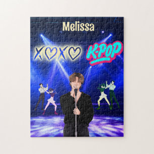 K-Pop Singer on Stage XoXo Love K-Pop Music Custom Jigsaw Puzzle