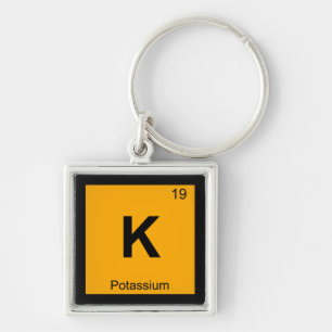 K - Potassium Chemistry Periodic Table Symbol Key Ring
